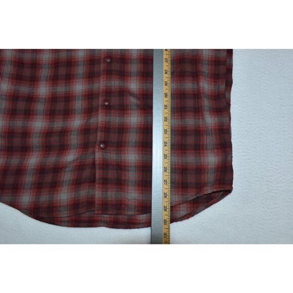 Under Armour UA Tradesman Flex LS Men's Shirt Size L Red Plaid Flannel Snap Up - Picture 14 of 14